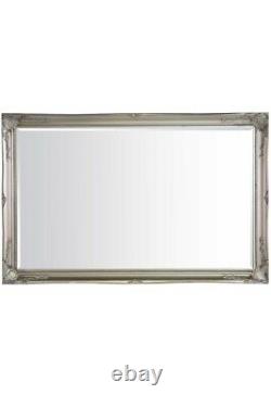 Extra Large Classic Full Length Ornate Silver Mirror 5ft7 X 3ft7 170cm X 109cm