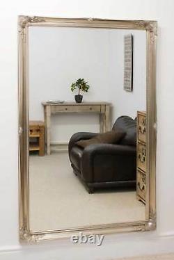 Extra Large Full Length Silver Wall Mirror Antique 5ft6 X 3ft6 167cm X 106cm