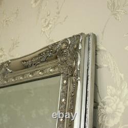 Extra Large Silve Pleine Longueur Miroir De Plancher De Mur Minable Vintage Maison Chambre Chic