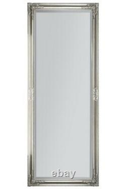 Extra Large Silver Antique Vintage Full Length Mirror 6ft X 2ft4 180cm X 70cm