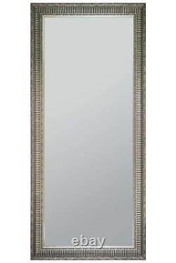 Extra Large Silver Wall Mirror Antique Vintage Pleine Longueur 165x75cm 5ft6 X 2ft6