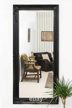 Extra Large Wall Mirror Black Antique Vintage Pleine Longueur 5ft7 X 2ft7 170 X 79cm