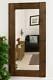 Extra Large Wall Mirror Brown Solid Wood Encadré Pleine Longueur 6ftx3ft 183cm X 91cm
