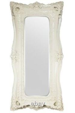 Extra Large Wall Mirror Full Length Antique Vintage White 6ft X 3ft 182cm X 90cm