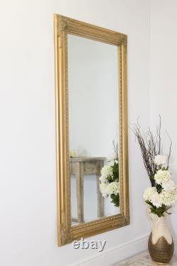 Extra Large Wall Mirror Gold Antique Vintage Pleine Longueur 5ft10x2ft10 178 X 87cm