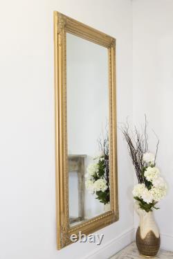 Extra Large Wall Mirror Gold Antique Vintage Pleine Longueur 5ft10x2ft10 178 X 87cm