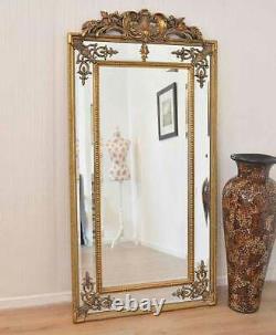 Extra Large Wall Mirror Gold Antique Vintage Pleine Longueur 6ft X 3ft 183cm X 92cm