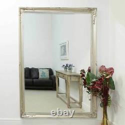 Extra Large Wall Mirror Silver Antique Vintage Pleine Longueur 6ft7x4ft7 201 X 140cm