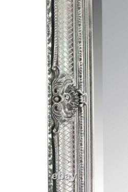 Extra Large Wall Mirror Silver Argent Bois Entier Pleine Longueur 5ft5 X 2ft7 168cm X 78cm