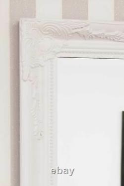 Extra Large Wall Mirror White Antique Vintage Pleine Longueur 5ft7x3ft7 170 X 109cm