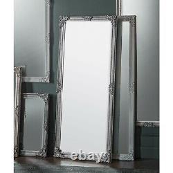 Fiennes Large Silver Vintage Full Lenger Floor Wall Mirror 70cm X 160cm