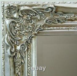 Florence Large Full Length Silver Leaf Chic Leaner Wall Floor Mirror 163 X 72cm
