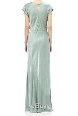 Ghost Hollywood Wendy Dusty Green Dress Taille L Rrp £ 225 Re077 DD 18