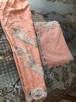 Golu Designer Asiatique Maxi Peach Robe Uk Taille 16 Rtp £550
