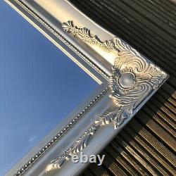 Grand Longueur Complète Leaner Ornate Silver Mirror 158x78cm Wall Floor Français
