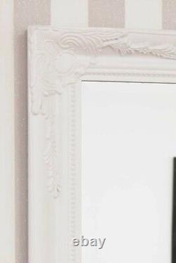 Grand Miroir Blanc Antique Classic Longueur Complète Ornée 110cm-200cm X 79cm-140cm