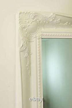 Grand Miroir Blanc Shabby Vintage Pleine Longueur Mur 6ft6 X 2ft6 198cm X 75cm