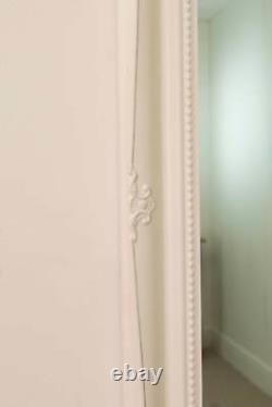 Grand Miroir Blanc Shabby Vintage Pleine Longueur Mur 6ft6 X 2ft6 198cm X 75cm
