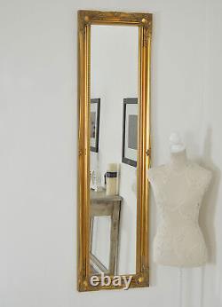 Grand Miroir Classic Gold Robe De Mur Longue Longueur 5ft6 X 1ft6 167cm X 46cm