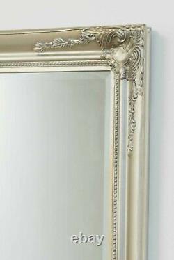 Grand Miroir D'argent Antique Classic Pleine Longueur Orné 110cm-200cm X 79cm-140cm
