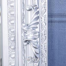 Grand Miroir D'argent Ornementé Lourd Pleine Longueur Mur Windsor 173cm X 87cm Accueil