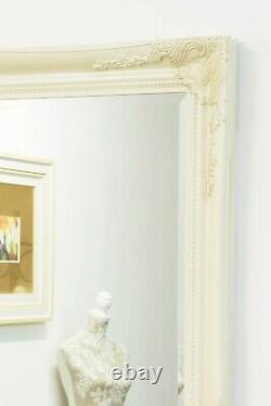 Grand Miroir D'ivoire Antique Classic Plein Longueur Orné 110cm-200cm X 79cm-140cm