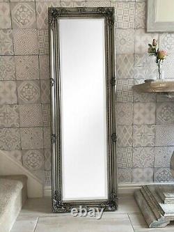Grand Miroir De Fuite Pleine Longueur 142cm X 47cm Silver Vintage Chambre Traditionnelle