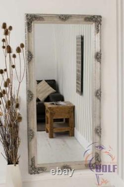 Grand Miroir En Argent Orné Flourish Pleine Longueur 168 X 78cm