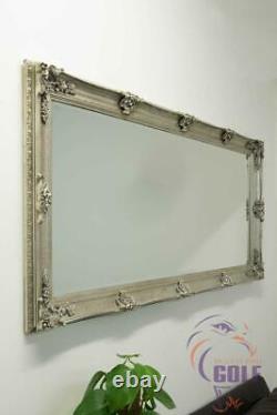 Grand Miroir En Argent Orné Flourish Pleine Longueur 168 X 78cm