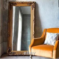 Grand Miroir En Or Lourd Orné Pleine Longueur Mur Windsor 173cm X 87cm Accueil Chic