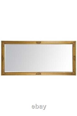 Grand Miroir En Or Pleine Longueur Long Mur De Maigre Montée 5ft3 X 2ft5 160cm X 73cm