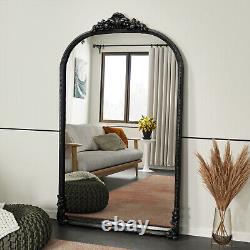 Grand Miroir Leaner Antique Full Length Noir Dressing Hall Décorate Miroir