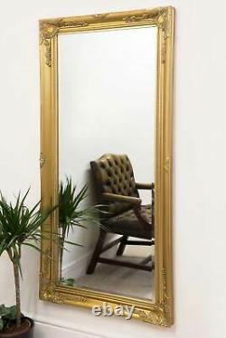 Grand Miroir Longueur Totale Plancher Pliant Classic Gold 5ft7 X 2ft7 170cm X 79cm