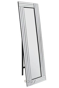 Grand Miroir Moderne Pleine Longueur Vénitien Autoportant Cheval 5 pieds X 1 pied 4 pouces