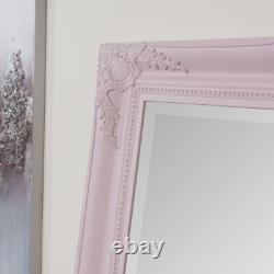Grand Miroir Mural Orné Rose Leaner Chambre Pleine Longueur Grand Glamour