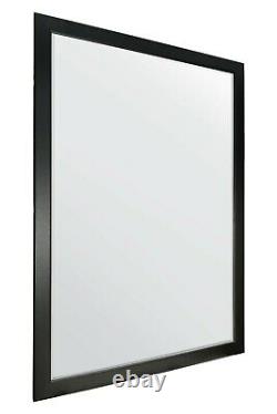 Grand Miroir Noir Mur Moderne Longueur Totale Miroir Biseauté 200cm X 138cm