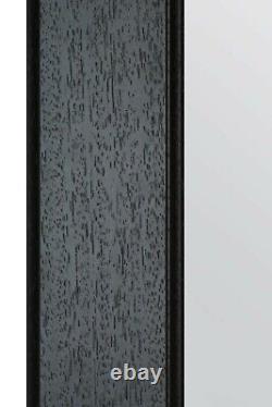 Grand Miroir Noir Mur Moderne Longueur Totale Miroir Biseauté 200cm X 138cm