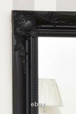 Grand Miroir Noir Shabby Chic Pleine Longueur Grand Mur Long 6ft6 X 2ft6 198 X 75cm