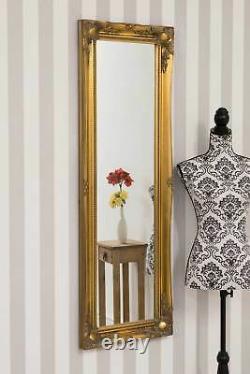 Grand Miroir Pleine Longueur Long Or Style Antique Mur 4ft6 X 1ft6 135 X 45cm