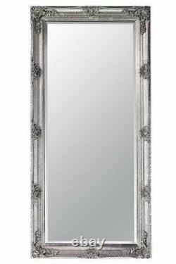 Grand Miroir Pleine Longueur, Shabby Chic Vintage Leaner Miroir En Argent 32 X 68