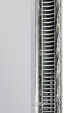 Grand Miroir Silver Leaner Pleine Longueur Mur En Bois 6ft7 X 4ft7, 201 X 140cm