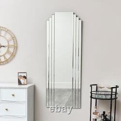 Grand Miroir mural Art Déco sans cadre 52cm x 142cm, grand et mince en pleine longueur