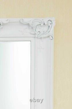 Grand Mur Blanc Antique Pleine Longueur / Leaner Miroir Biseauté 183x91cm Prix De Vente Conseillé £280