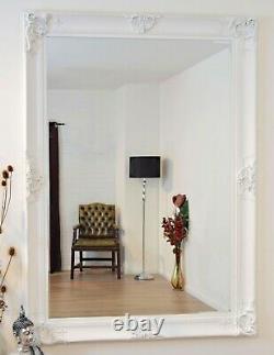 Grand Mur Blanc Antique Pleine Longueur / Leaner Miroir Biseauté 213x152cm Prix De Vente Conseillé £400