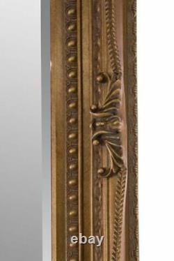 Grand Mur D'antique D'or Pleine Longueur / Miroir Biseauté Leaner 185x123cm Prix De Vente Conseillé £370