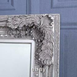 Grand Mur Orné Silver Heavily Mirror Full Length Vintage Chic 173cm X 87cm