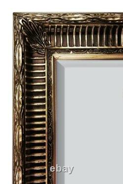 Grand Or Pleine Longueur Miroir Mural Long En Bois Antique 5ft7 X 3ft7 171 X 111cm