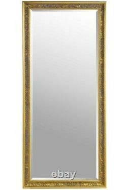 Grand Shabby Full Length Leaner Long Gold Wall Mirror 5ft4 X 2ft5 163cm X 73cm