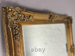 Grand Standing Full Length Vintage Gilt Gold Miroir Encadré