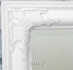 Grand Vintage Full Length White Ornate Pendentif Mural 160cm X 74cm